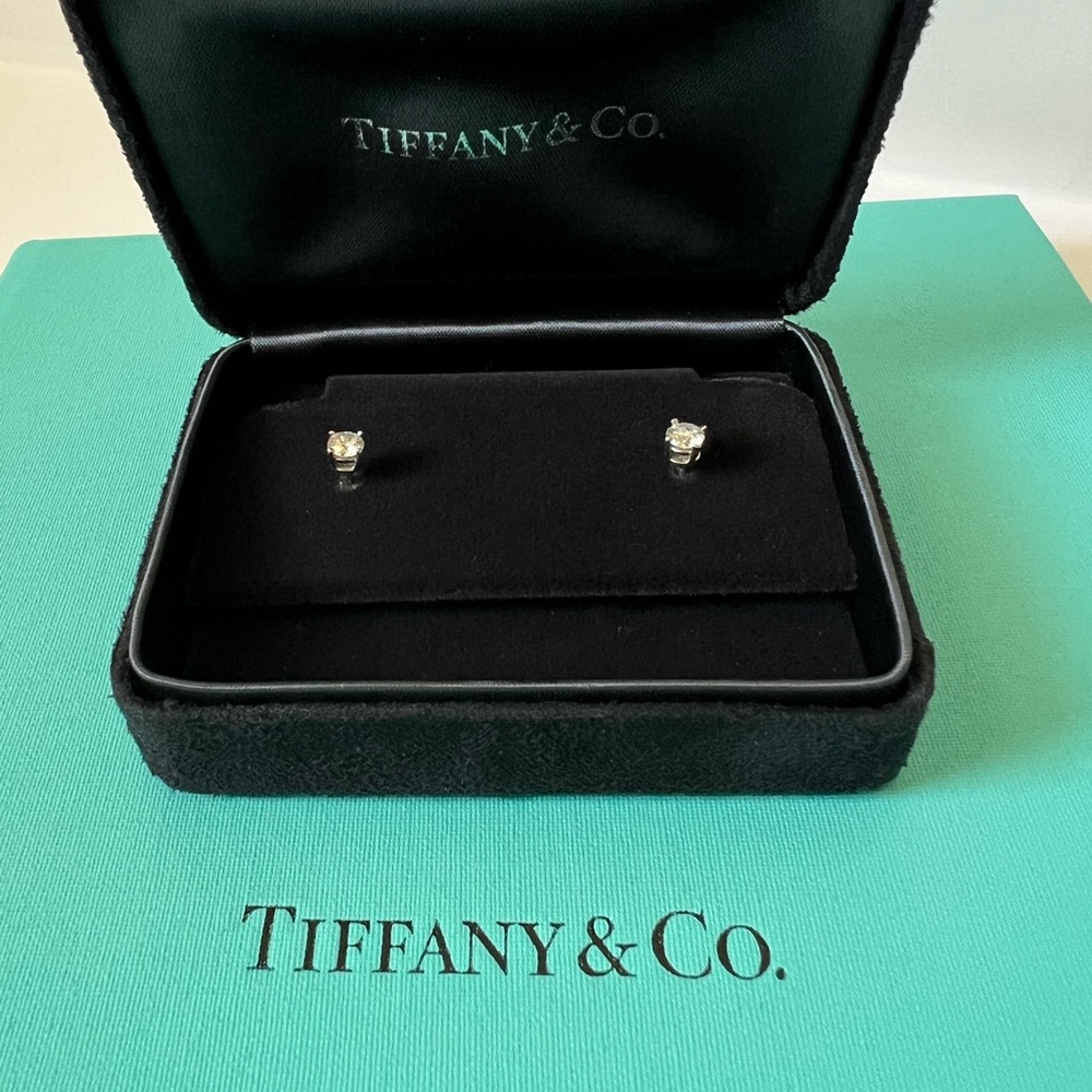 Tiffany & Co. Silver Solitaire Earrings